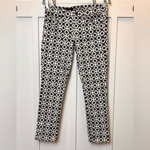 J Crew Toothpick Ankle Skinny Jeans Aztec Print Womens (28) Waist 30" Inseam 26"